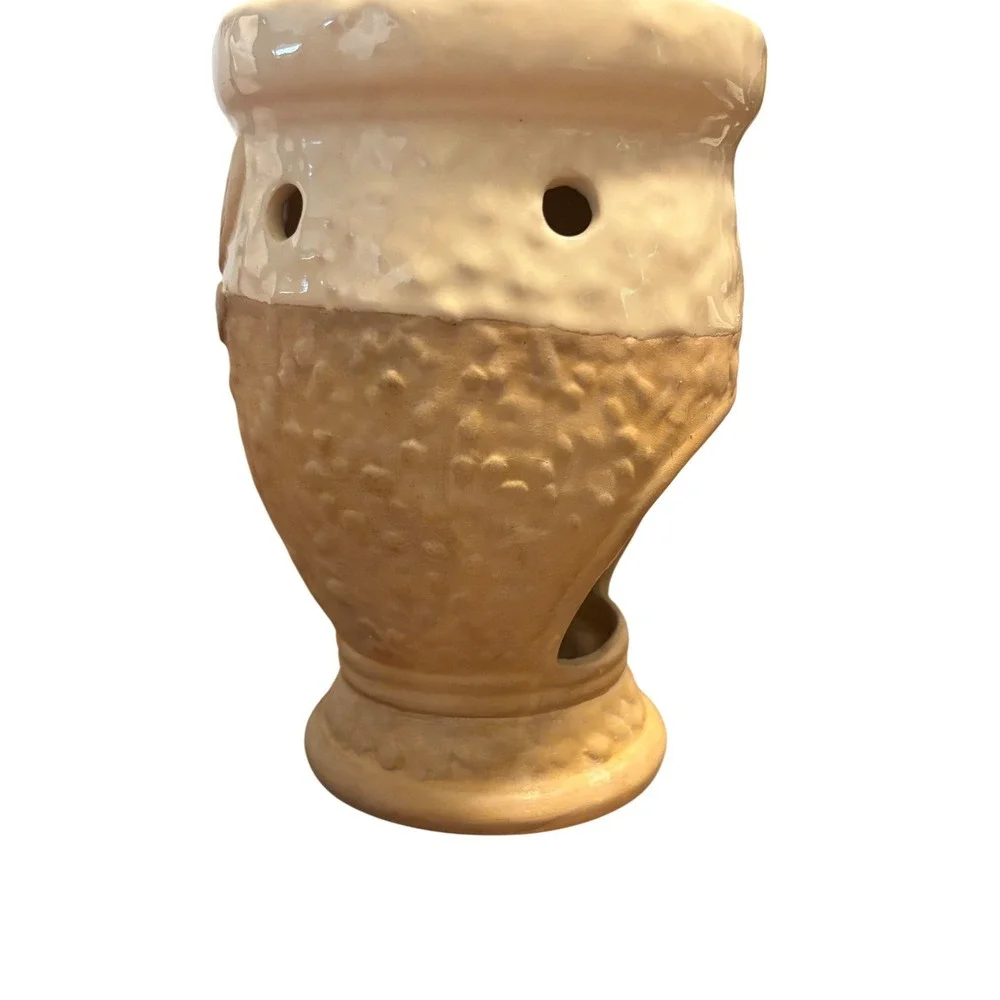 Yankee Candle Ceramic Dragonfly Wax Melt Tart Warmer Cream‎ Tan Rustic 6 Inch